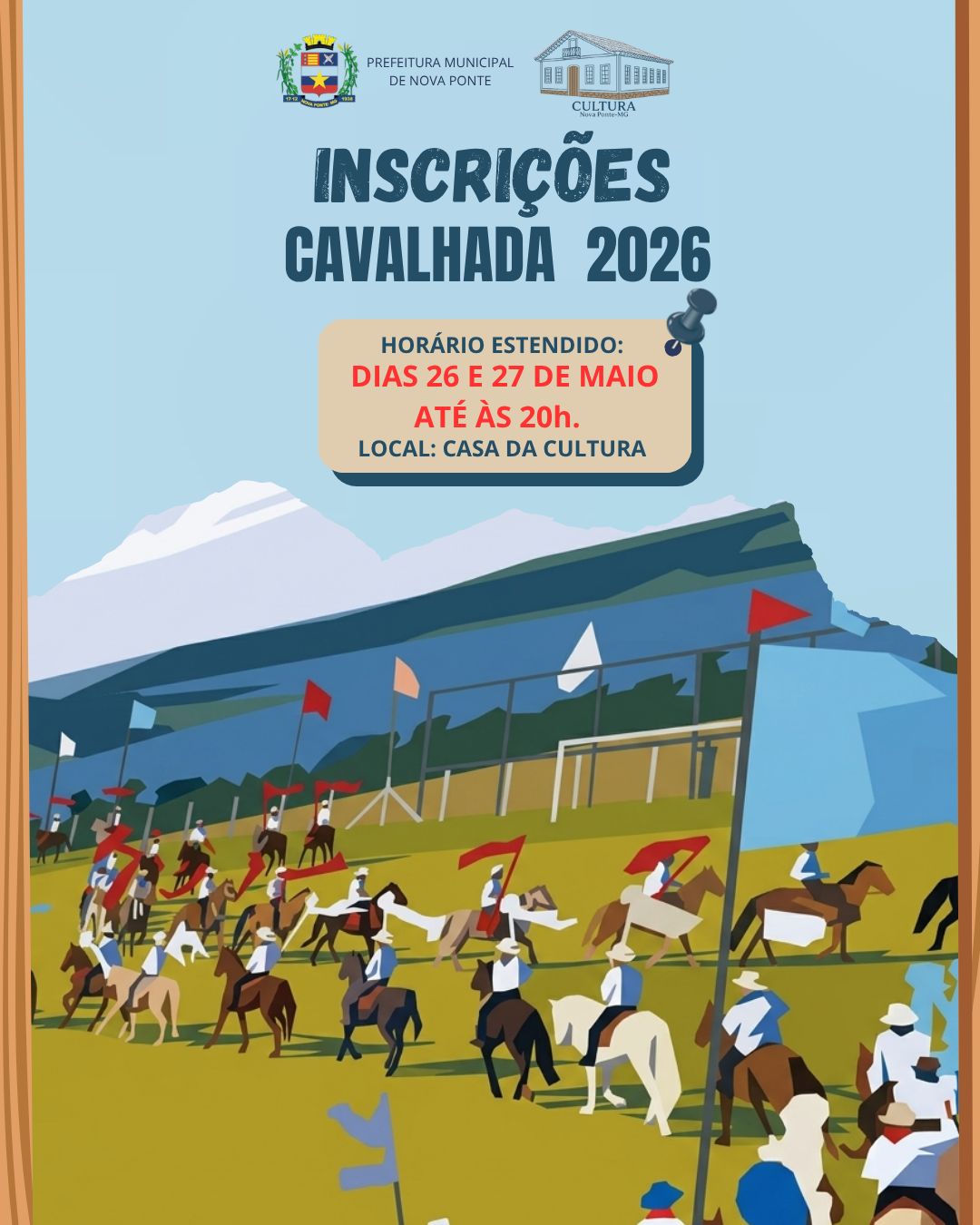 Secretaria Municipal de Cultura disponibiliza horário estendido para inscrições da Cavalhada