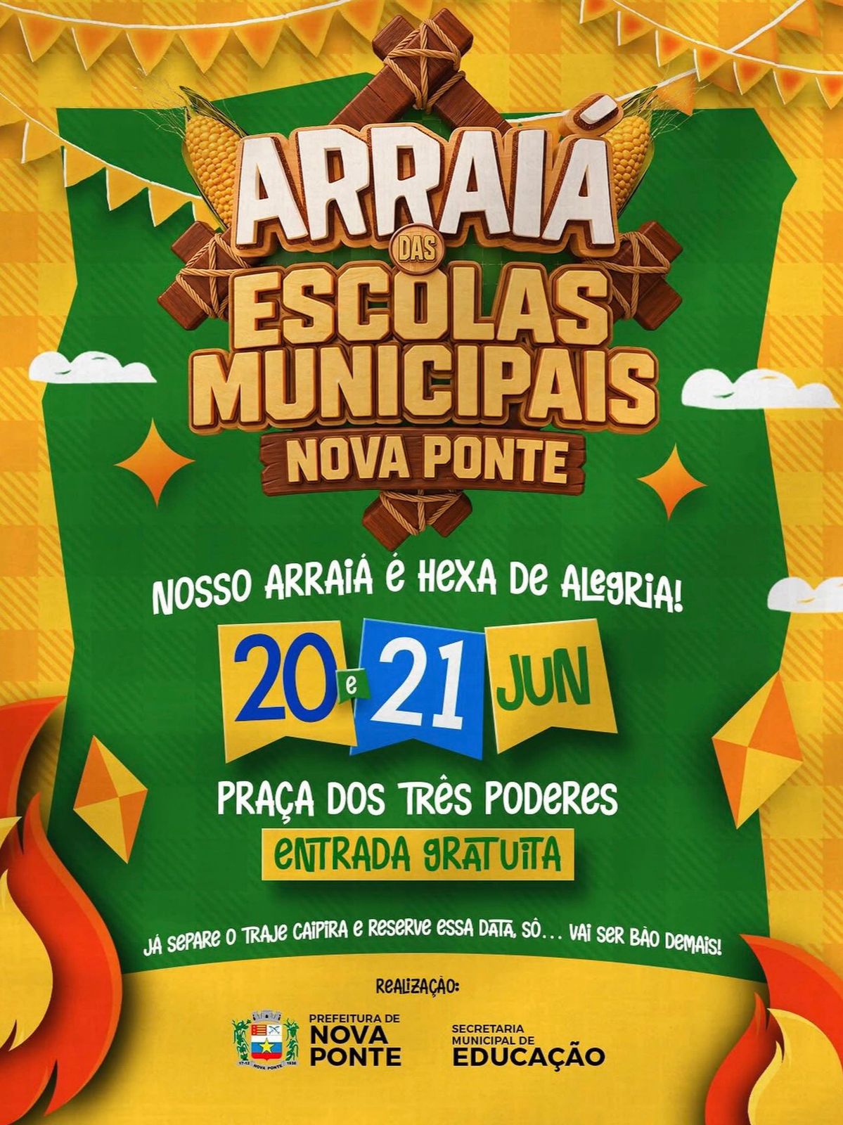 Secretaria Municipal de Educação divulga programação do Arraiá das Escolas Municipais