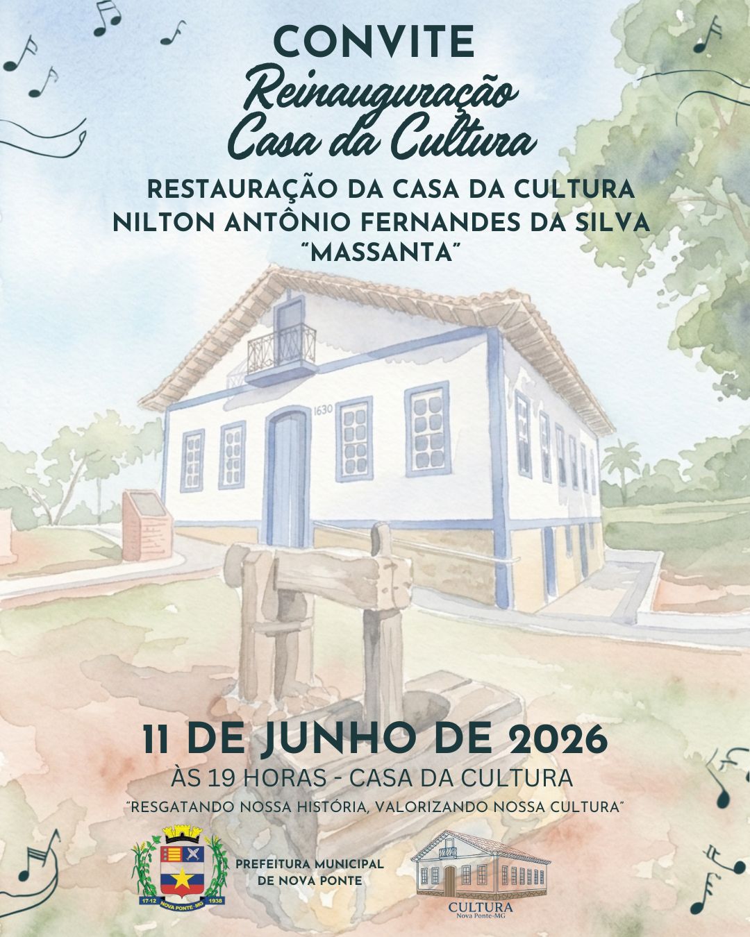 Casa da Cultura de Nova Ponte será reinaugurada em homenagem a Nilton Antônio Fernandes da Silva, “Massanta”